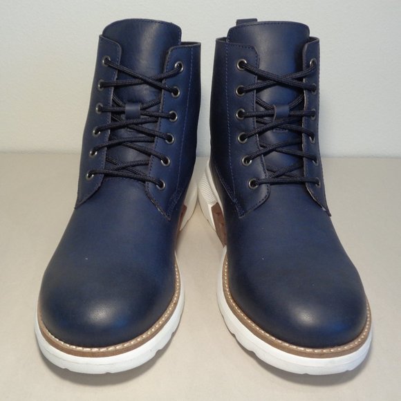 Dingo Size 10 M BLACK TOP Navy Leather Lace Boots New Men\'s Shoes main image 10